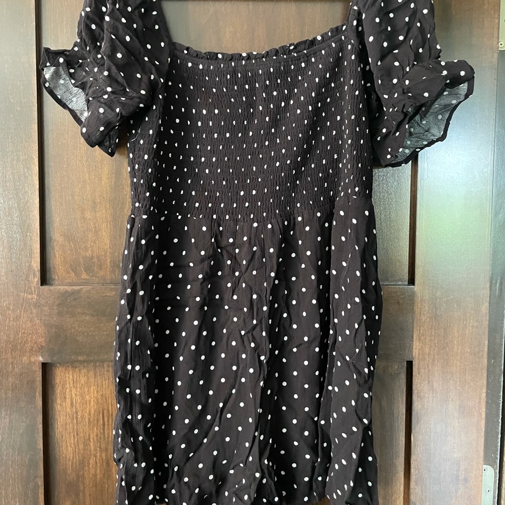 Black Polka Dot Francesca Romper